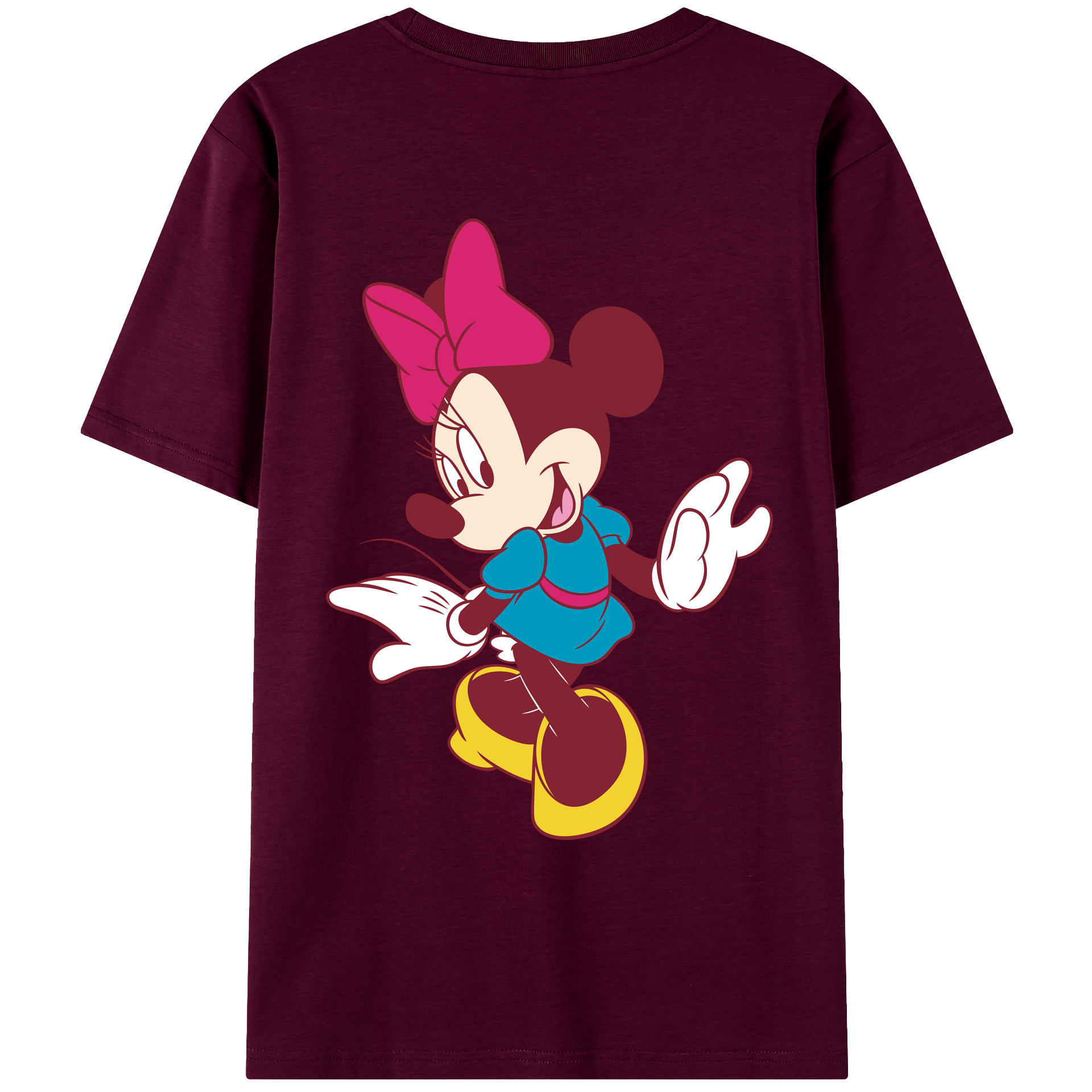 （画像用） ミッキーマウス Mickey Mouse レディース半袖Tシャツ(バックプリント)